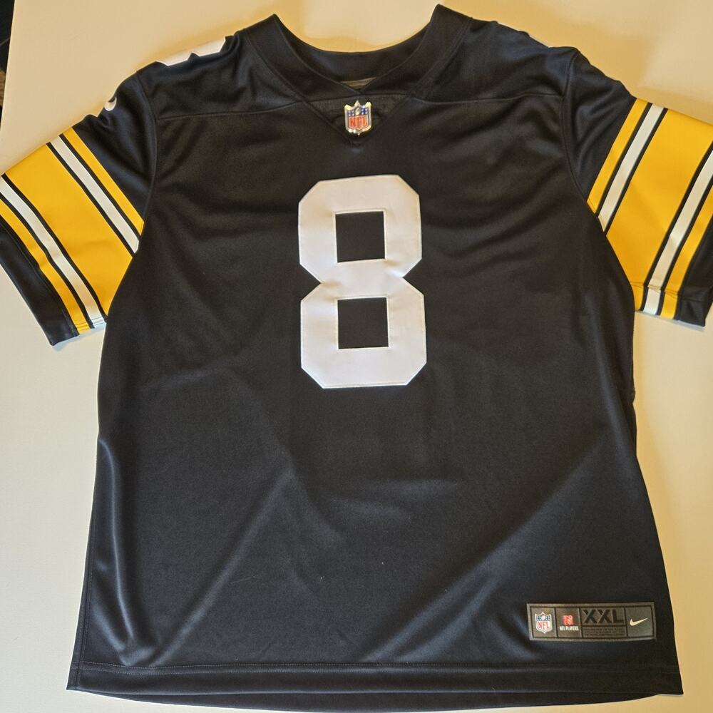 Nike NFL Pittsburgh Steelers Kenny Pickett Jersey Black On Field Men's XXL 2XL